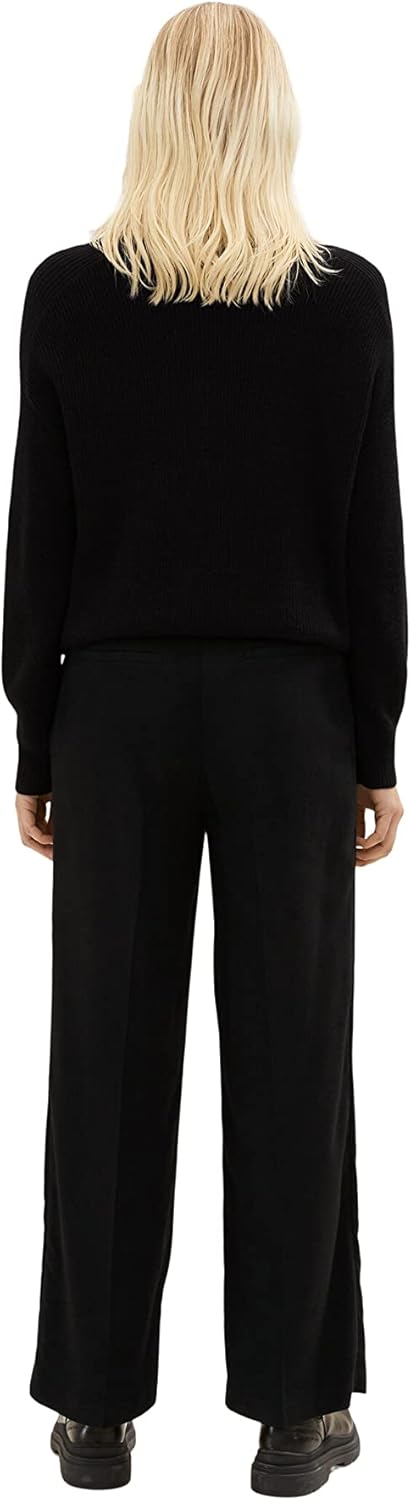 TOM TAILOR Damen Lea Striaght Fit Hose 32W / 32L 14482 - Deep Black, 32W / 32L 14482 - Deep Black
