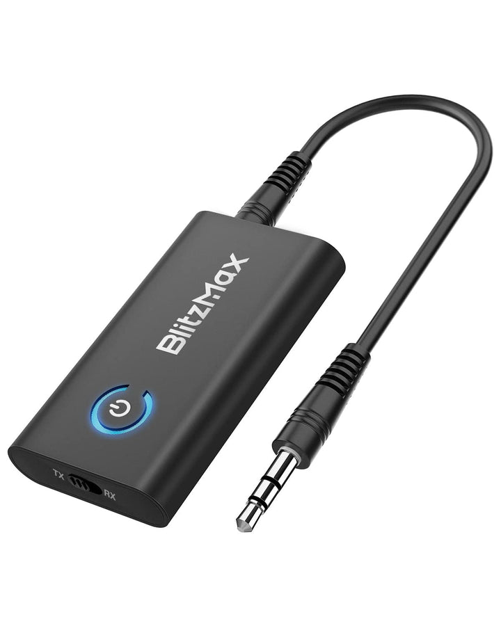 BlitzMax Bluetooth Adapter Transmitter, Bluetooth 5.2 Receiver 2 in 1 Mini kabelloses Sender/Empfäng