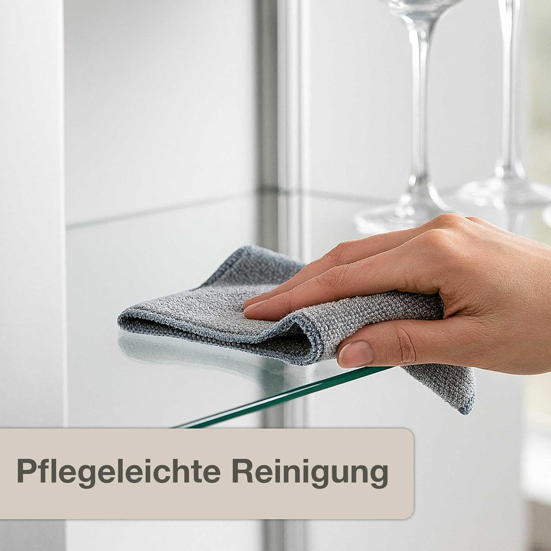 K-Möbel ESG Glasböden 4-er Set - Erweiterungsset für Glasvitrine 1083AL