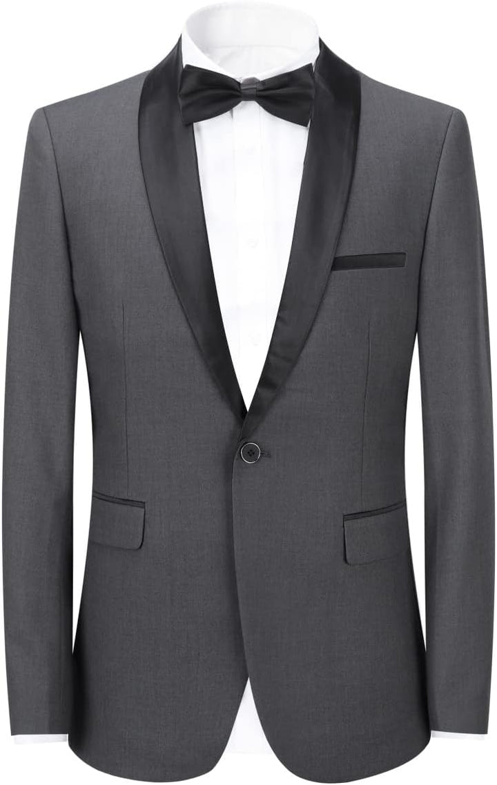 YOUTHUP Anzug Herren 2 Teilig Slim Fit Smoking Anzüge Schalkragen Herrenanzug für Hochzeit Business