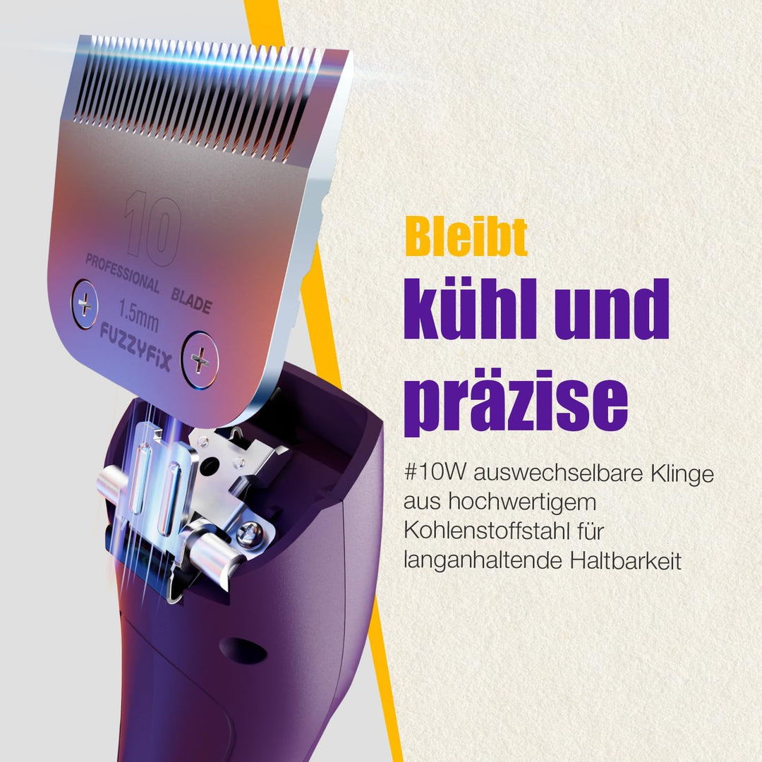 FuzzyFix Kabelloses Schermaschine Pferd,2 Geschwindigkeits Ergonomisches Design Leise Schermaschine
