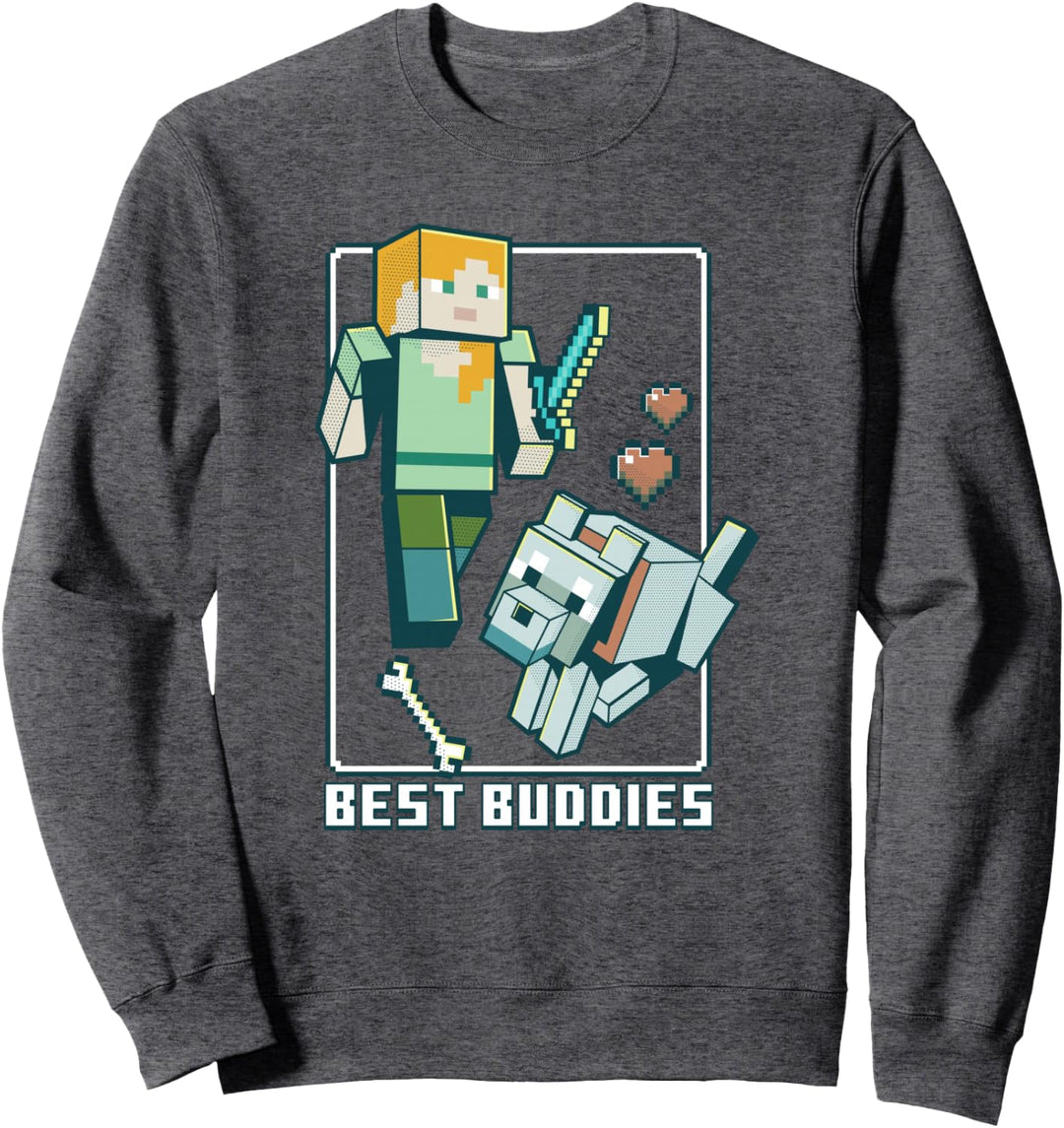 Minecraft Alex and Wolf Best Buddies Sweatshirt