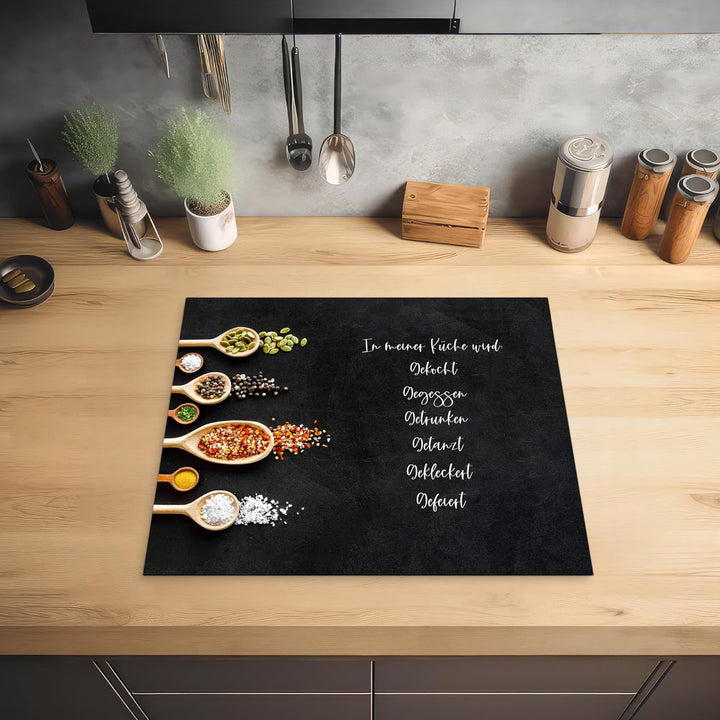 KitchenYeah© Herdabdeckplatte Einteilig Ceranfeld Abdeckplatte Küche Ceranfeldabdeckung Anti Rutsch
