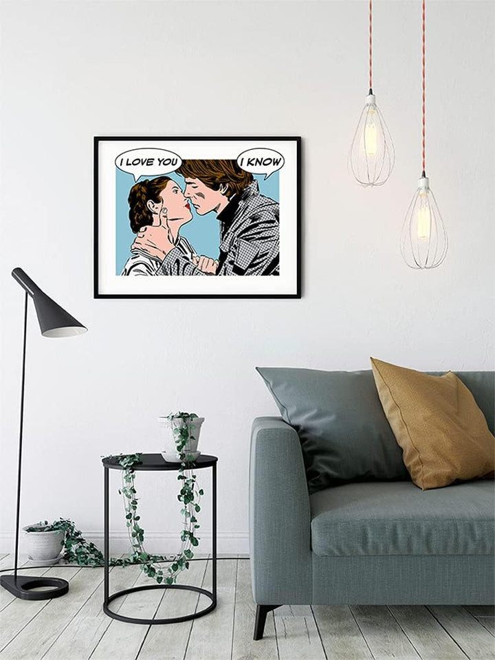 Komar Wandbild | Star Wars Classic Comic Quote Leia Han | Kinderzimmer, Jugendzimmer, Dekoration, Ku
