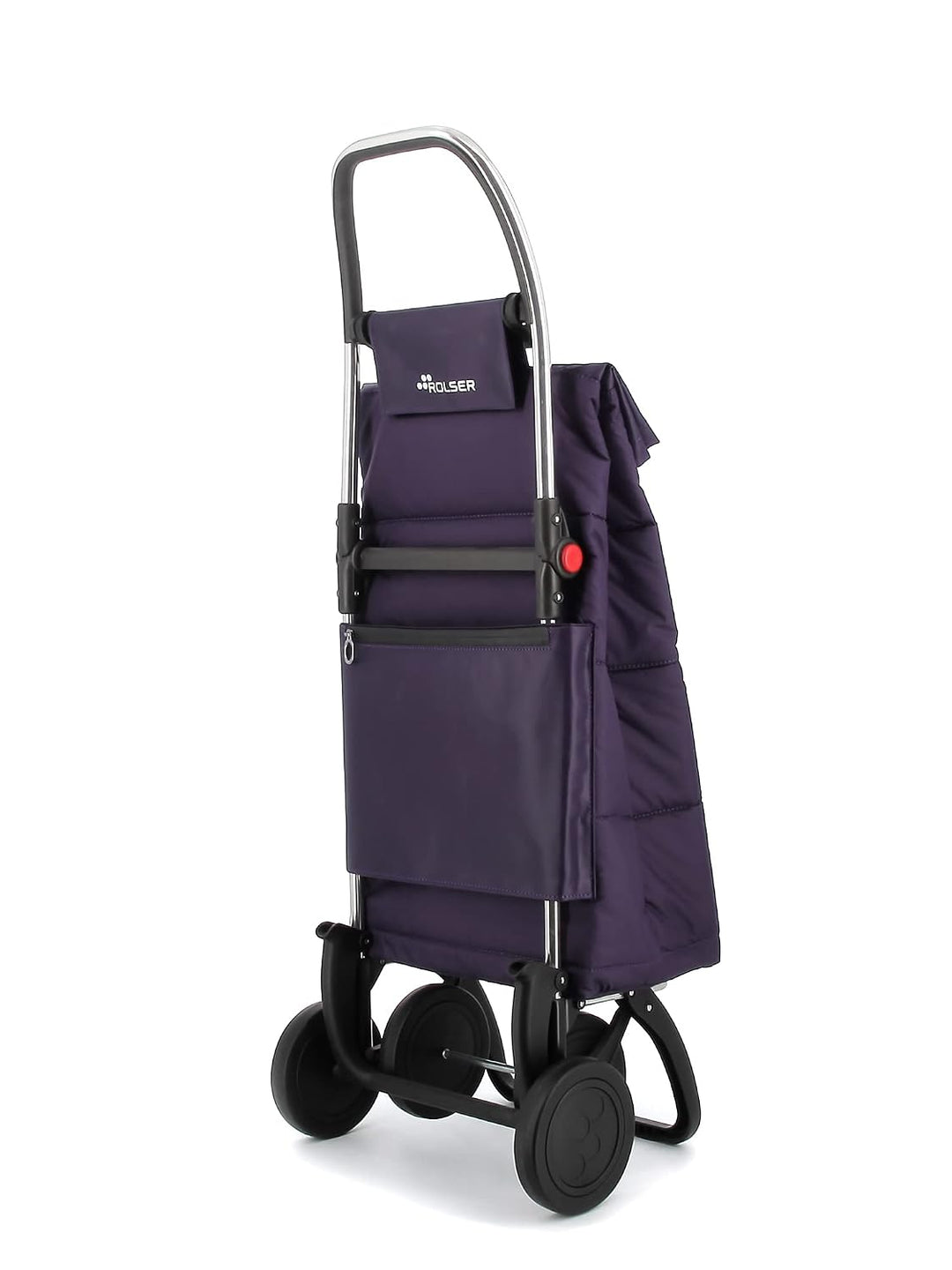 Klappbarer Einkaufstrolley Rolser Big Polar 4 Räder - Violett 4 Räder Zusammenklappbar Violett, 4 Rä