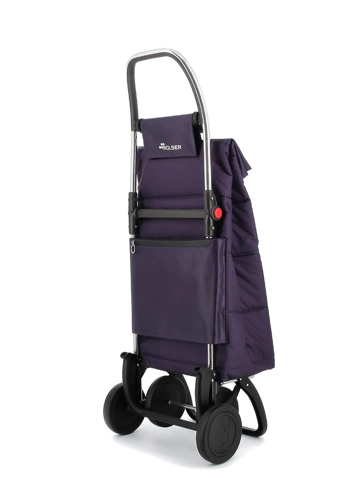 Klappbarer Einkaufstrolley Rolser Big Polar 4 Räder - Violett 4 Räder Zusammenklappbar Violett, 4 Rä