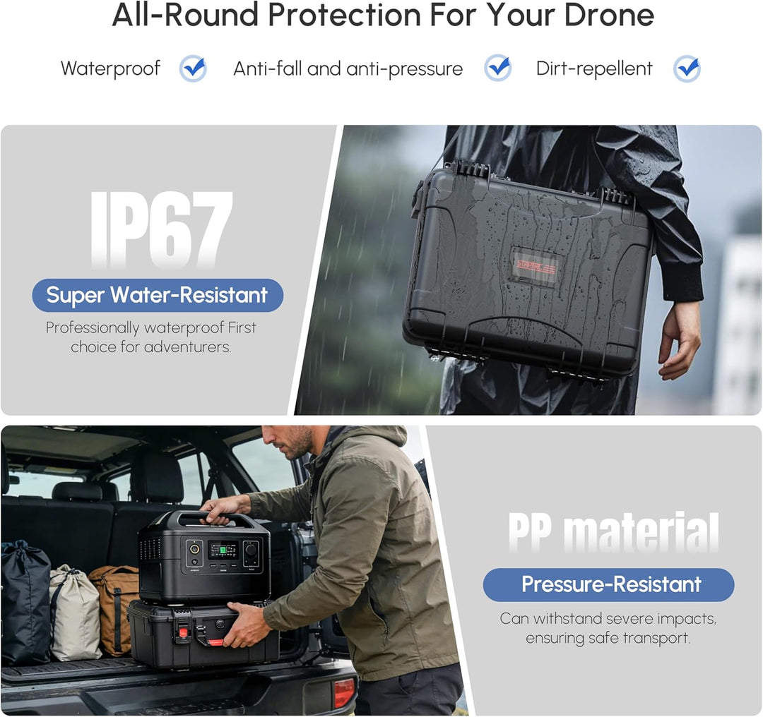 STARTRC Avata 360 Koffer, Wasserdichter Hartschalen Tasche für DJI Avata 360 Fly More Combo Zubehör