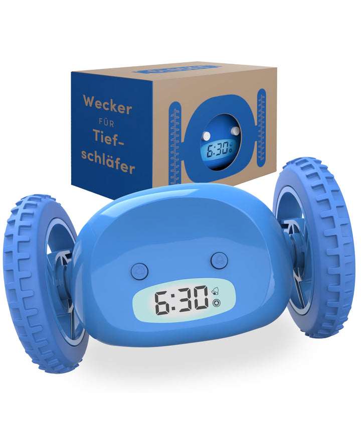 CLOCKY Lauter Wecker für schwere Schläfer auf Rädern (Erwachsene Kinder) Weglaufen Fahrender Springe
