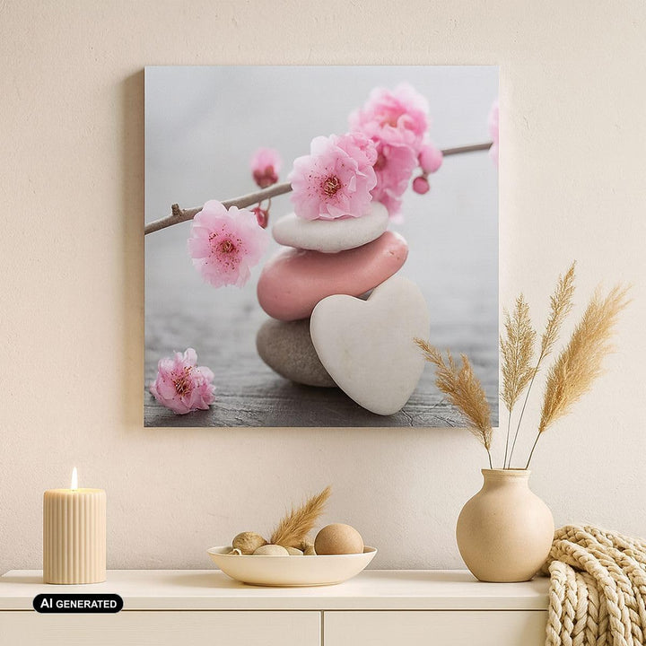 Bilder auf Leinwand 70x70cm Leinwandbild Yoga weiblich Blume Gesundheit Gross Wanddeko Bild Schlafzi