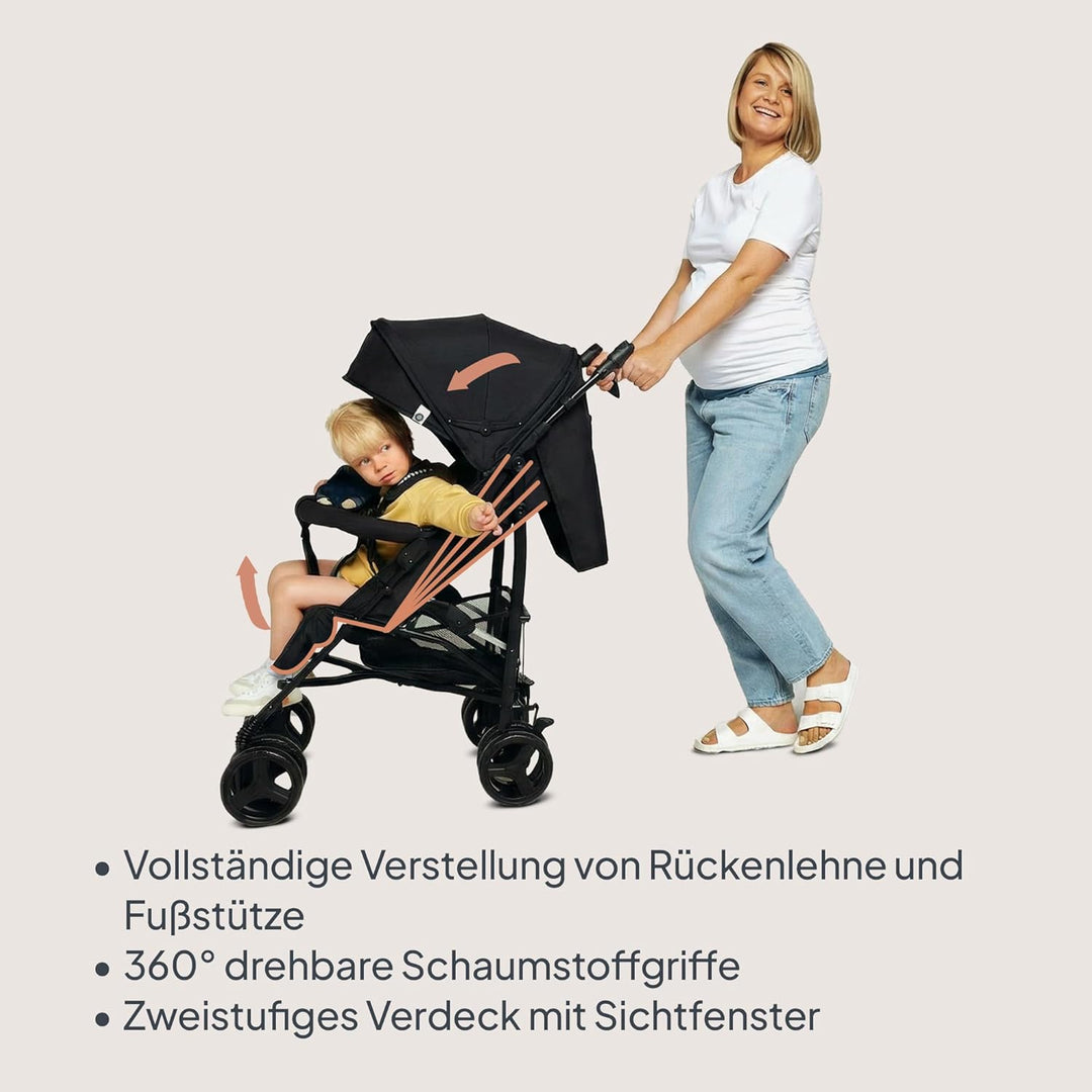 Lionelo Irma Buggy Kinderwagen ab 6 Monate, leicht 7 kg, Liegeposition, faltbar mit Einhand-Faltsyst