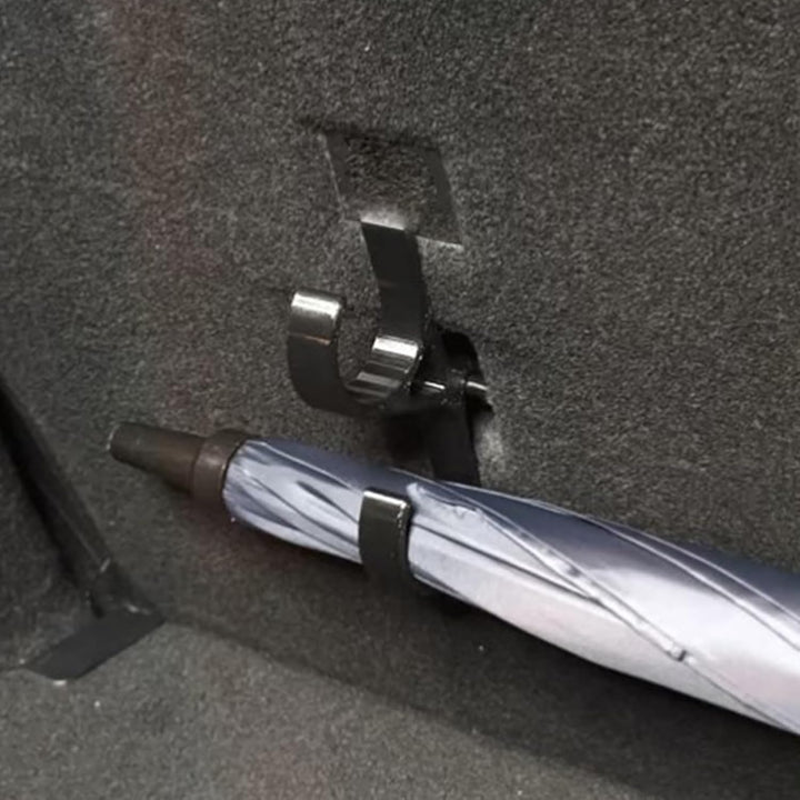 4 Stück Auto Kofferraum Regenschirm Halter Haken | Schirmhalter für Auto | Regenschirm Halterung | R
