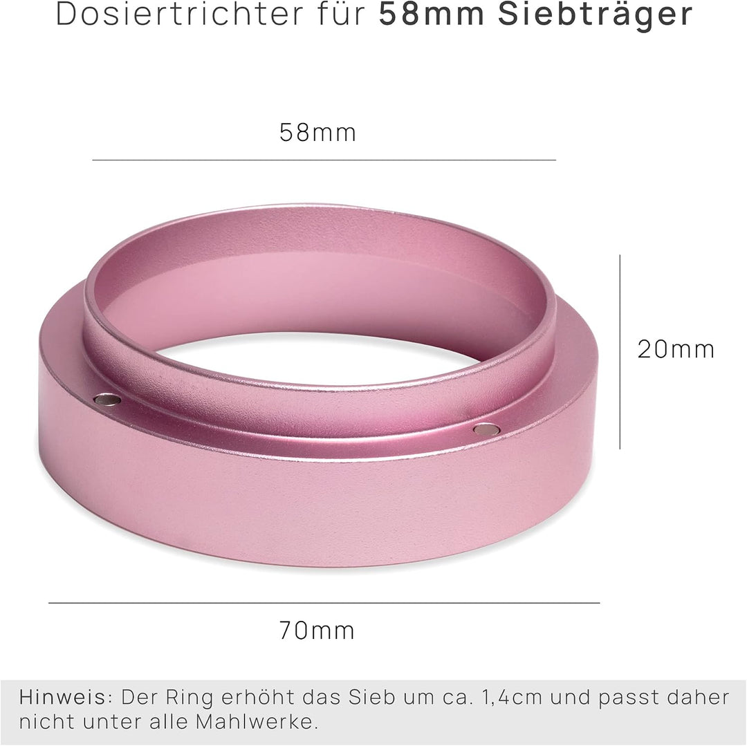 NATUMO – Siebträger Dosierring 58mm, Barista Zubehör, magnetischer Siebträger Trichter, Coffe Dosing