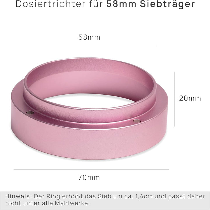 NATUMO – Siebträger Dosierring 58mm, Barista Zubehör, magnetischer Siebträger Trichter, Coffe Dosing