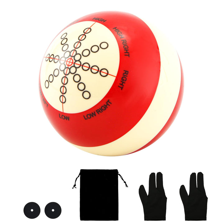 Billard Queueball Trainingsartefakt, Billard Trainingsball Billard Übungszubehör mit 3 Finger Handsc