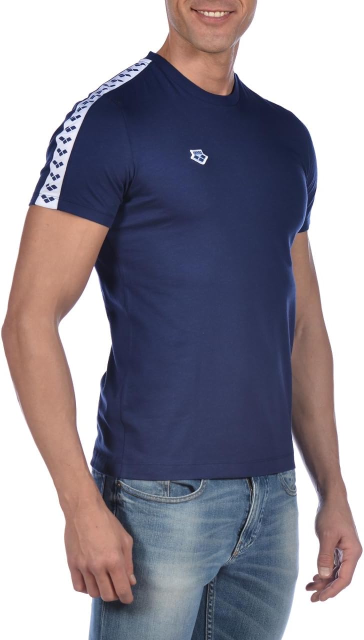 ARENA Unisex Herren Team T-Shirt, Marineblau/Weiss/Marineblau, X-Small