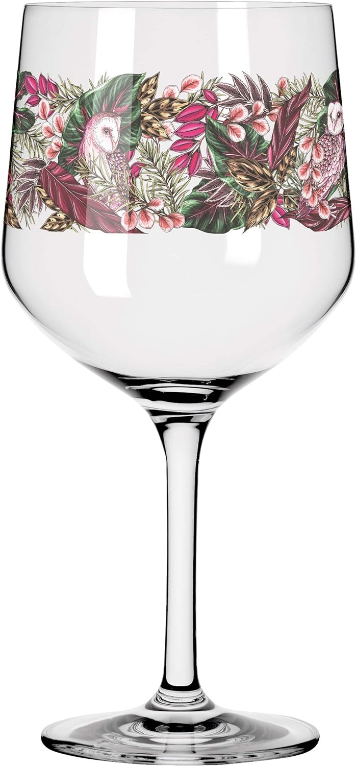 Ritzenhoff 3691002 Gin-Glas 700 ml - Serie Schattenfauna Set Nr. 2 – 2 Stück, Leopard & Eule – Made