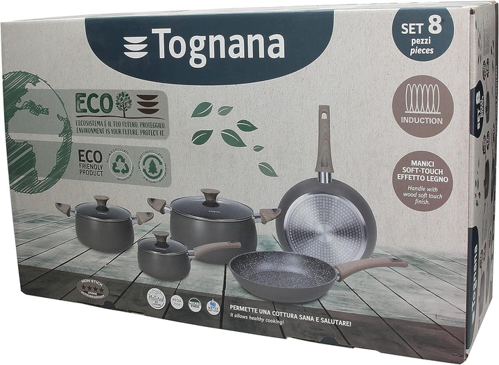 Tognana WW79108EOKT 8 Stück Batterie, Aluminium, grau