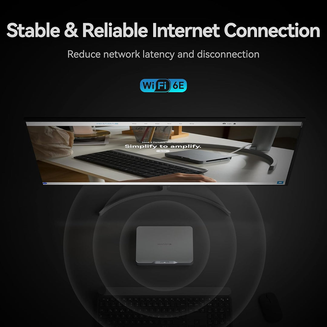 khadas Mind 2 Mini PC - Intel Core Ultra 7 155H (16 Kerne, 22 Threads, bis zu 4,8GHz) - 64GB LPDDR5+