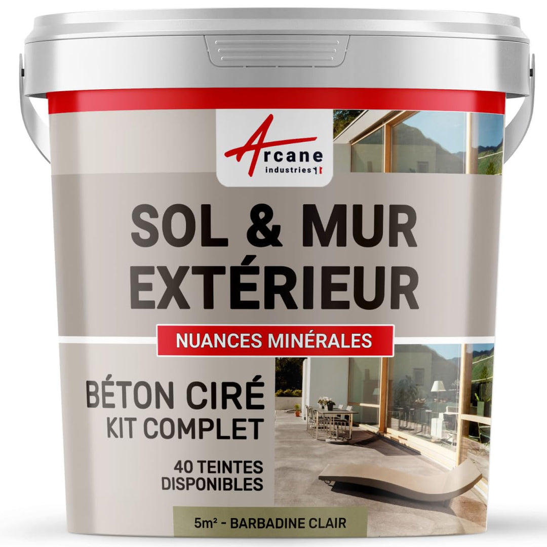 ARCANE INDUSTRIES BETON CIRÉ: KIT KUNSTHARZ-BETONBESCHICHTUNG FÜR DRAUSSEN - Böden, Wände, Terrassen