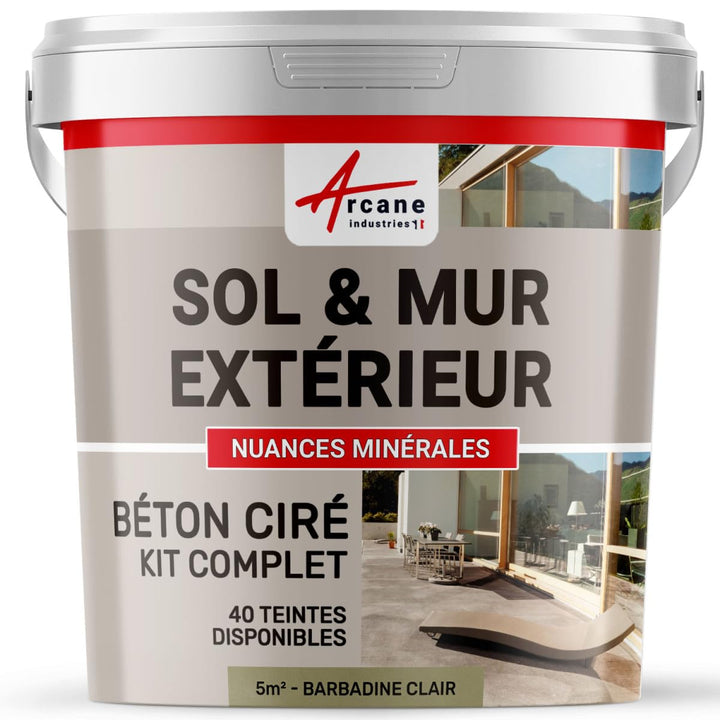 ARCANE INDUSTRIES BETON CIRÉ: KIT KUNSTHARZ-BETONBESCHICHTUNG FÜR DRAUSSEN - Böden, Wände, Terrassen