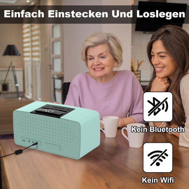 Einfacher Musikplayer für Senioren mit Demenz - Einfacher Hörbuchplayer mit 32GB TF-Karte &amp; Reader(B