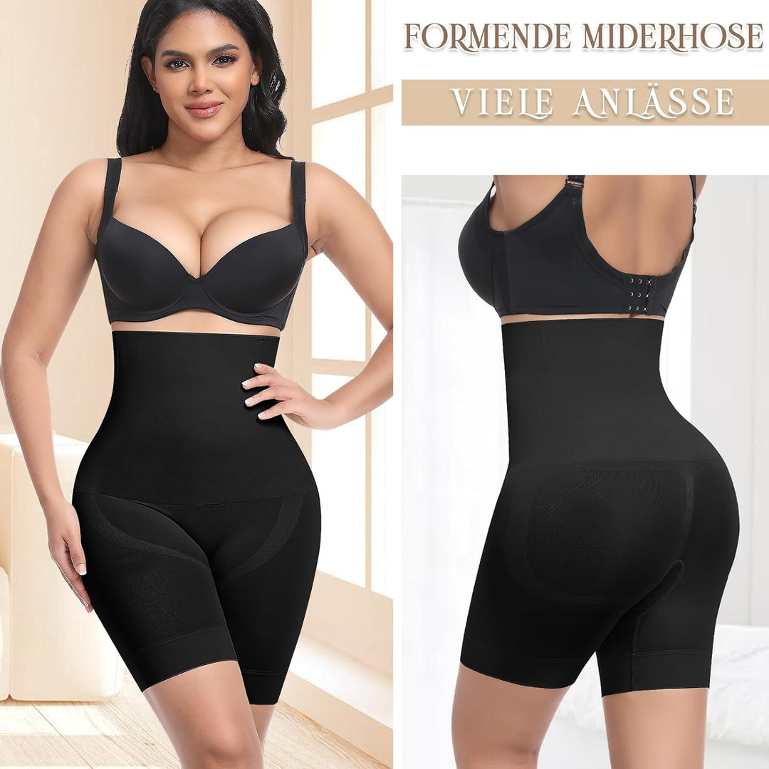 Bauchweg Unterhose Damen Shapewear Miederhose Hohe Taille Miederpants Body Shaper Kurze Leggings S S