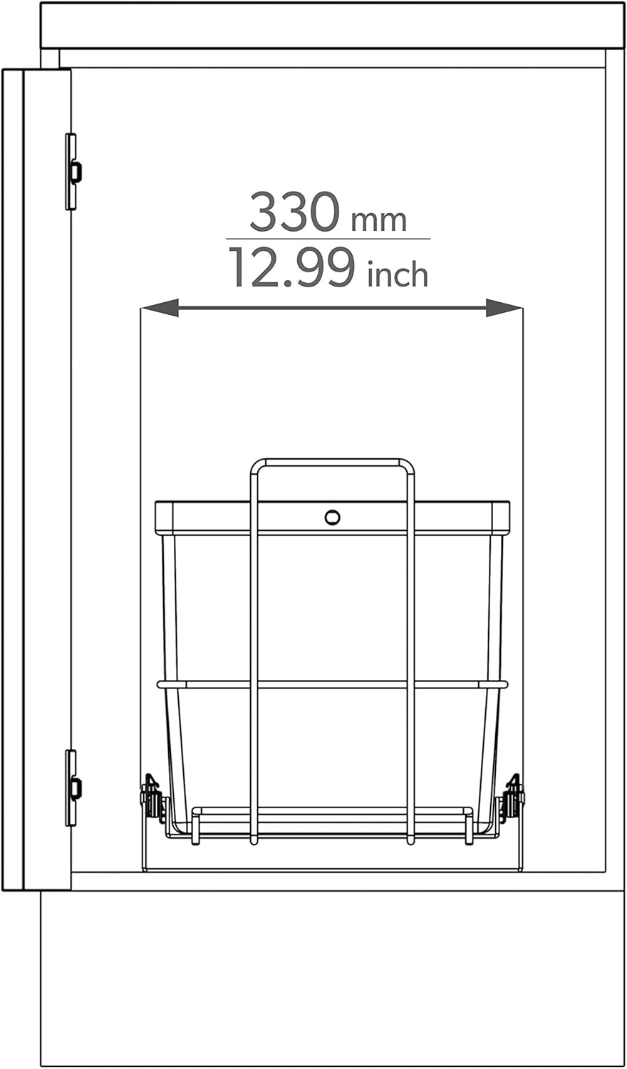 LM 64/3a Einbau Mülleimer ausziehbar mit 3 Abfalleimer (1x11L, 2x8L) in Farben anthrazitgrau, gelb,