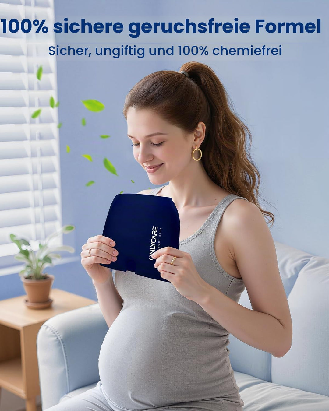 ONLYCARE Migräne Maske, Upgraded Kühlmaske Schlafmaske Kühlmütze Kühlhaube 360° Gel Surround kühlpad