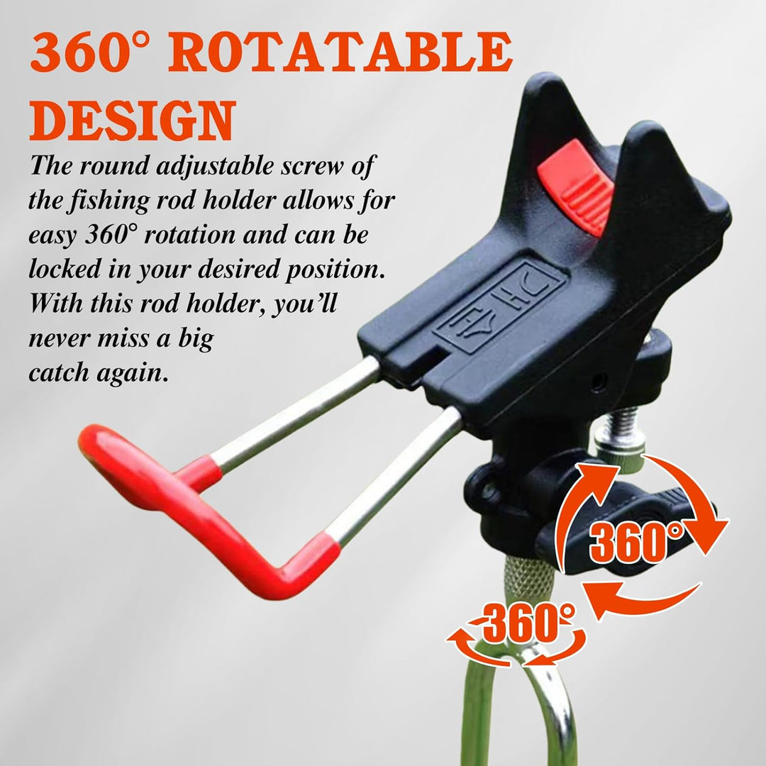 Rutenhalter, 2 Stück 360° Verstellbar Angelrutenhalter, Angelrute Halter, Edelstahl Universal Ruten