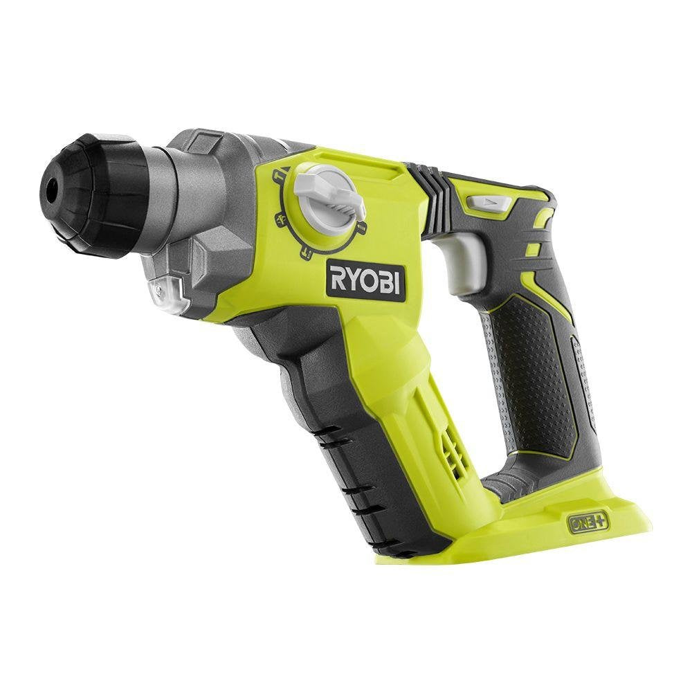 RYOBI 18-Volt ONE+ Lithium-Ion Akku-Rotary-Bohrhammer SDS-Plus 1/2 Zoll kabellos (nur Werkzeug) (Nic