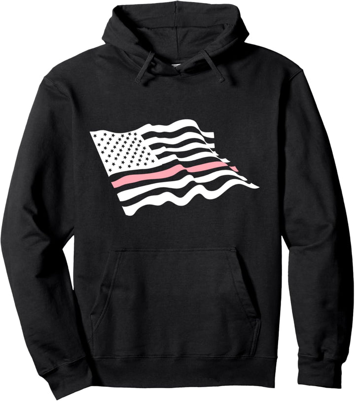 Cancer Memorial Wave Unterstützung der amerikanischen Flagge Pullover Hoodie