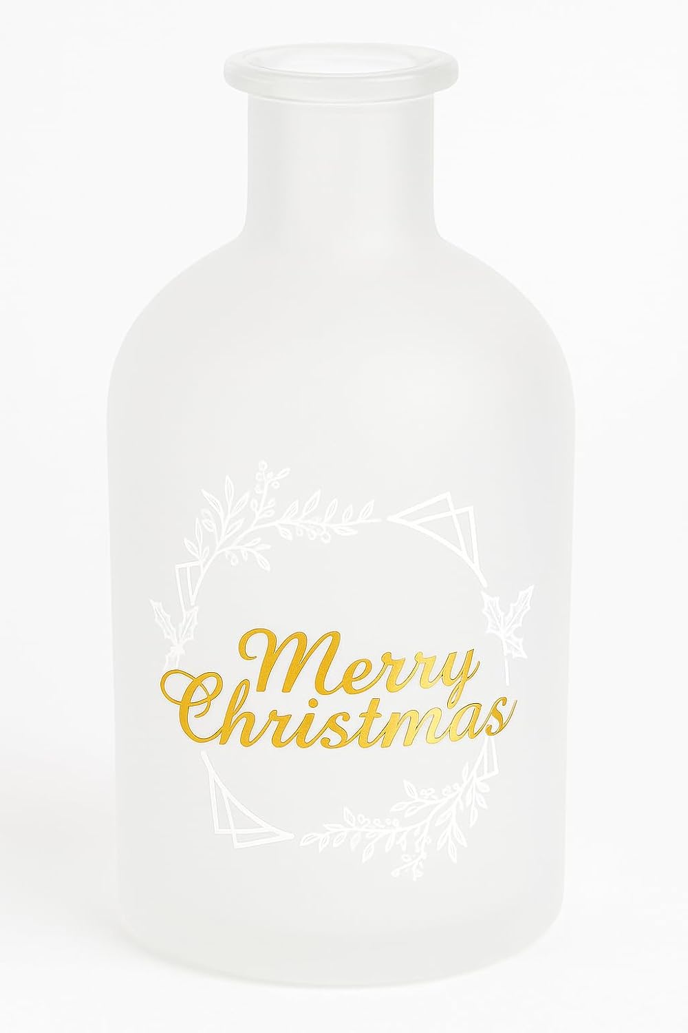 gouveo 6er Set Glasflaschen 250 ml (0,25 l) Weihnachtsflasche 250 ml Korkverschluss mit Holzgriff, s