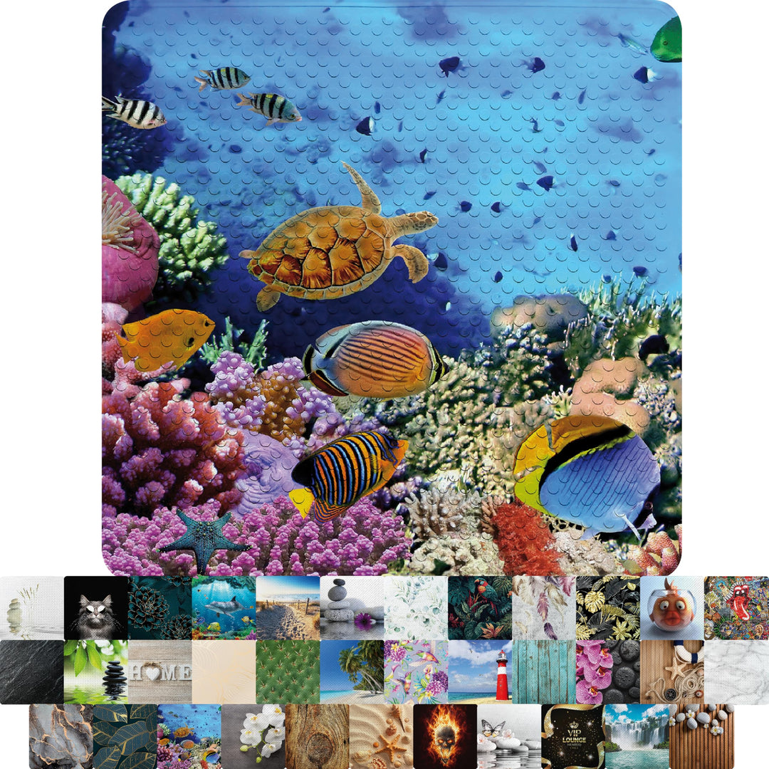 Sanilo Badematte 53 x 53 cm, rutschfeste Duschmatte für Dusche und Badewanne, Antirutschmatte maschi