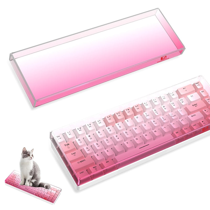 MAMBASNAKE Premium Acrylic 68-Key Keyboard Cover Dust Cover Waterproof Anti-Knock Clear Keyboard Cov