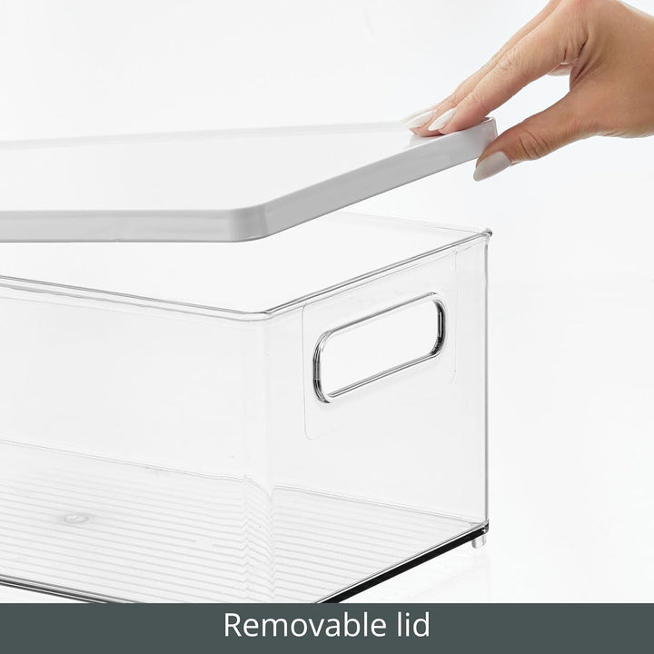 mDesign 4er-Set Kosmetik Organizer – praktische Kosmetikaufbewahrung aus Kunststoff mit abnehmbarem