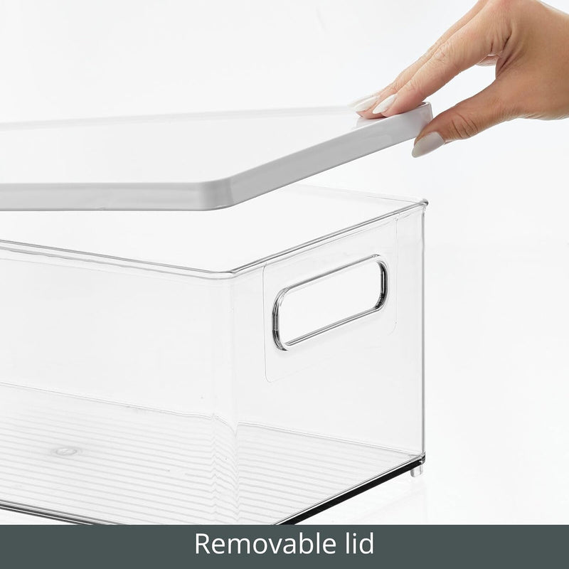 mDesign 4er-Set Kosmetik Organizer – praktische Kosmetikaufbewahrung aus Kunststoff mit abnehmbarem