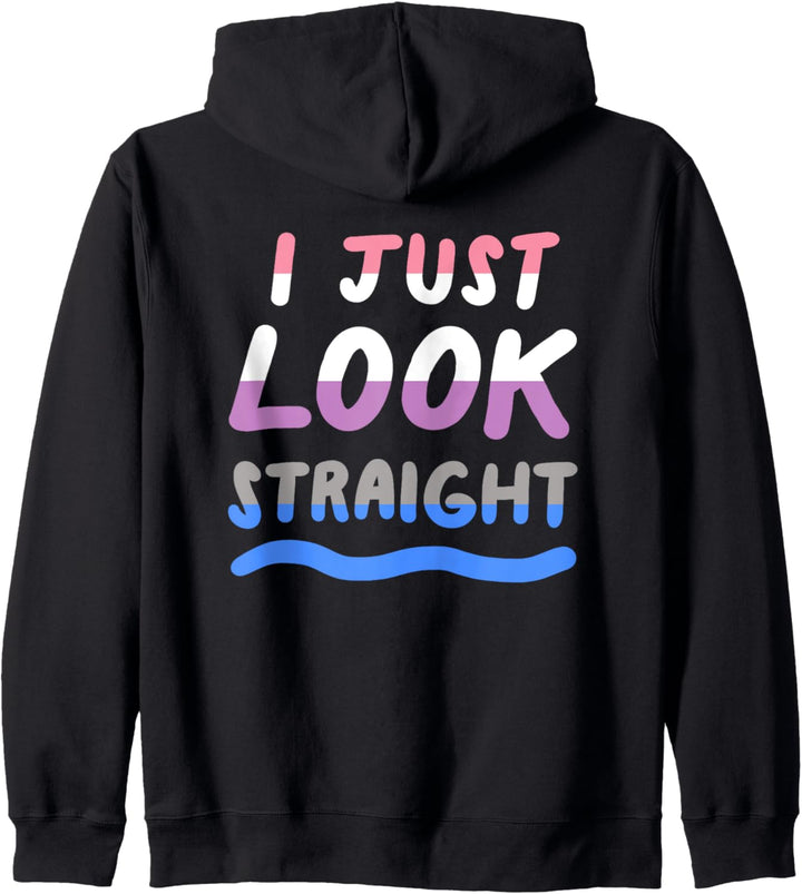 I Just Look Straight Genderfluid LGBTQIA Enby Pride Flag Kapuzenjacke