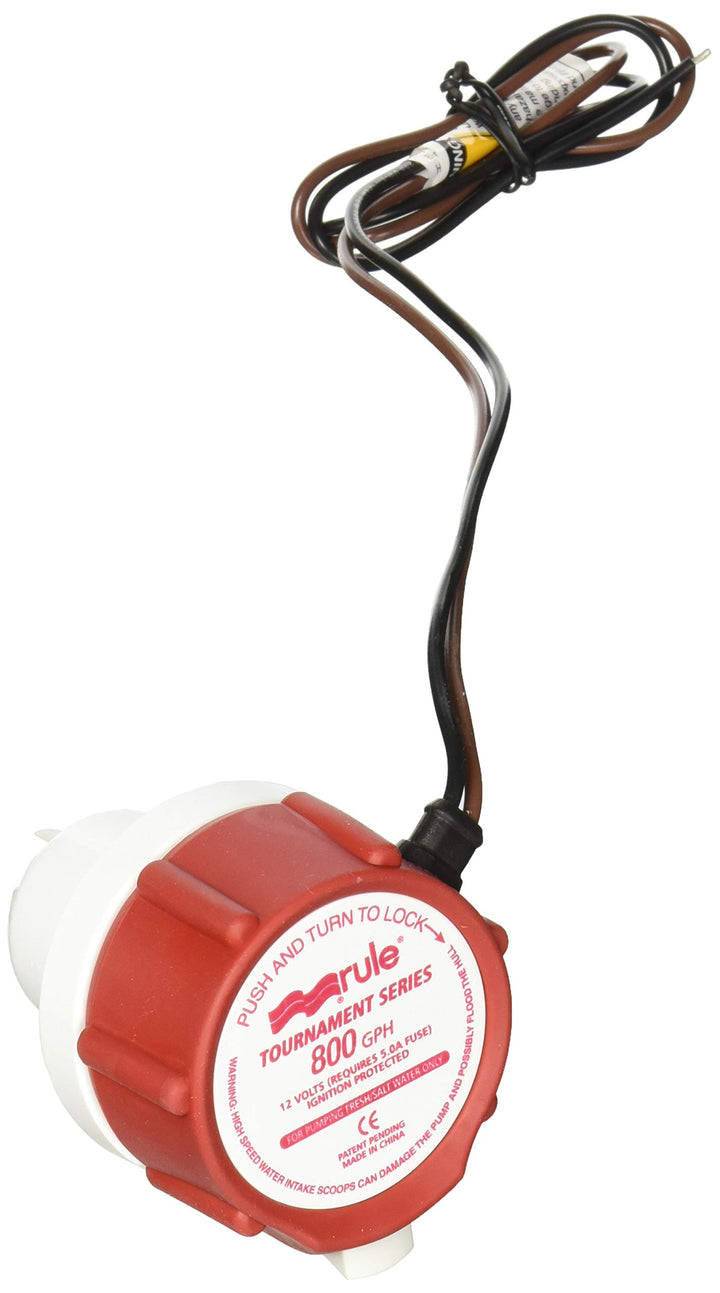 Jabsco Rule 46DR Marine 800 Ersatz Motor für Tournament Serie Livewell Pumpen, weiss/rot 800 GPH, 80