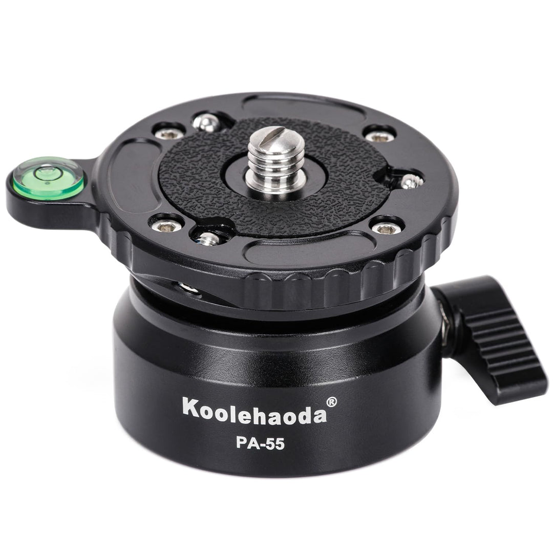 Koolehaoda PA-55 Stativ Nivellierbasis Leveling Base +/- 15 Grad Präzisionseinstellung mit 1/4 Zoll