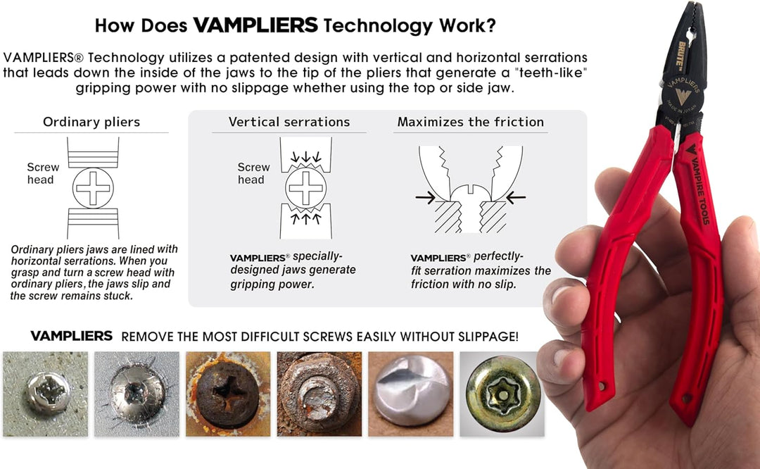 Vampire Professional Tools International VMPVT-002-6 Vampliers Brute 6.25" Screw Extraction Pliers 1