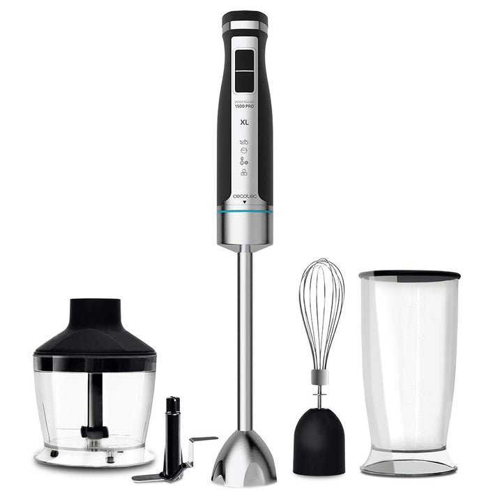 Cecotec Hand- Mixer PowerGear 1500 - Klingen aus Titanium Beschichtung, 21 Geschwindigkeitsstufen, 1