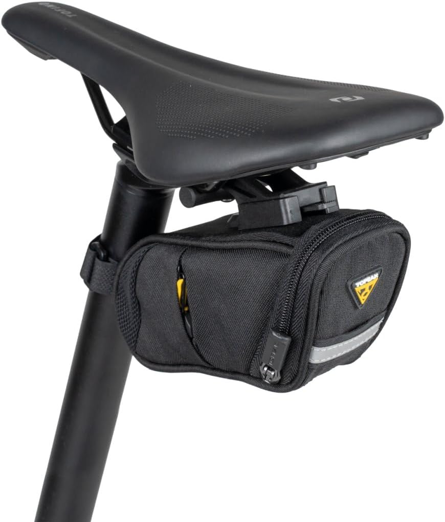 Topeak Aero Wedge Pack DX Satteltasche Schwarz 0,9 L, Fahrradtasche aus 600D Polyester mit QuickClic