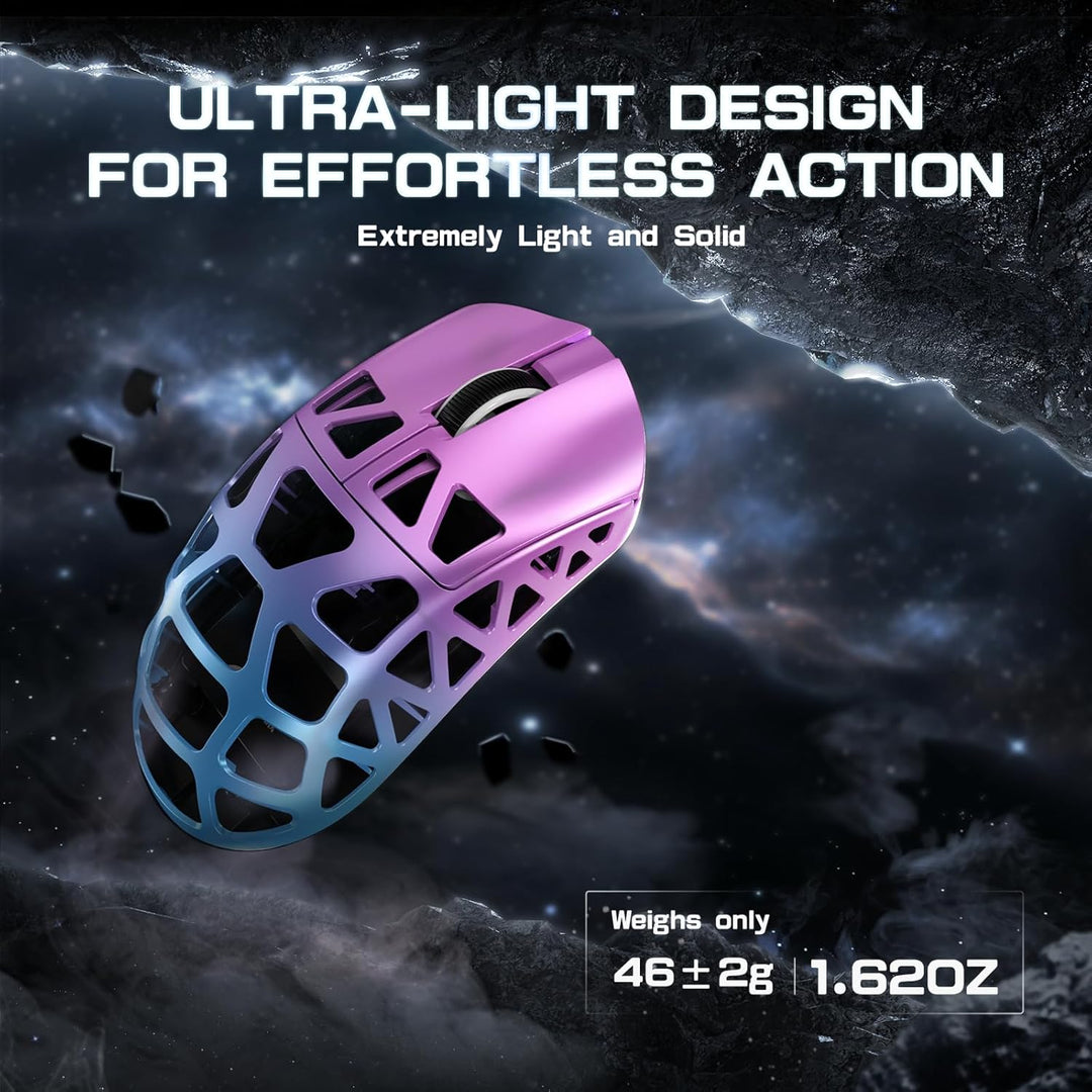 ATTACK SHARK R3PRO 46g Superlight Magnesiumlegierung Maus, 8000Hz Kabellose Abfragerate, 26000 DPI,