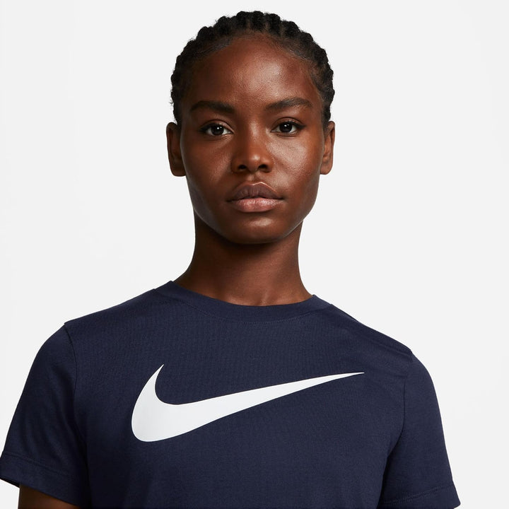Nike Damen W Nk Df Park20 Ss Tee Hbr T-Shirt (1er Pack), Obsidian/White
