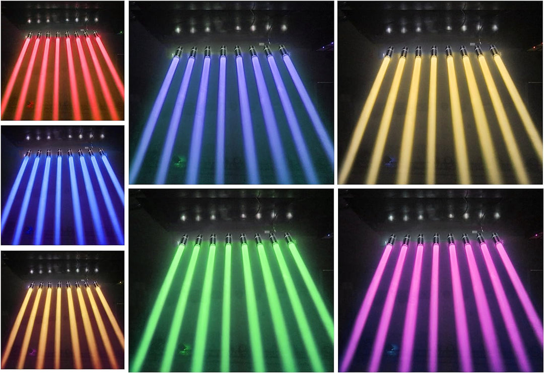 TOM, LED-Punktstrahler, Bühnenlicht mit Infrarot-Fernbedienung, 9 W, RGB 3-in-1, mit Gobo und Strahl