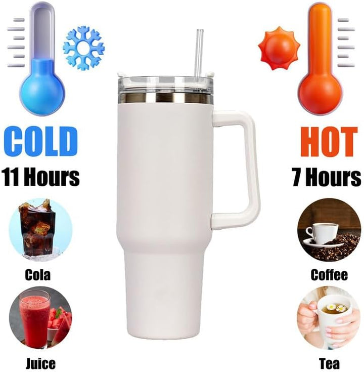 Somerway 1182ml 40oz Kaffeebecher to Go, Doppelwandiger Edelstahl Vakuum Isolierbecher mit Griff und