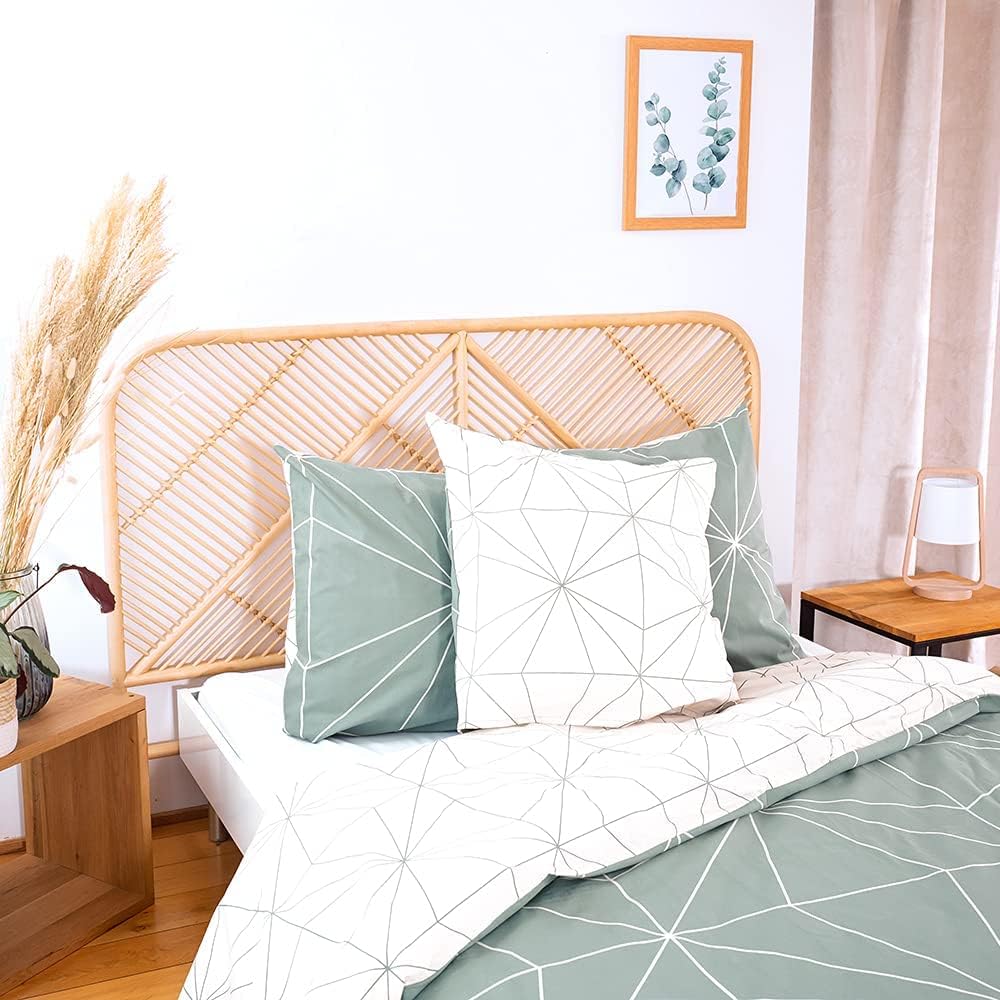 CÔTE DECO Bettwäsche mit Bettbezug 220 x 240 cm + 2 Kopfkissenbezüge 63 x 63 cm, Bettwäsche-Set für