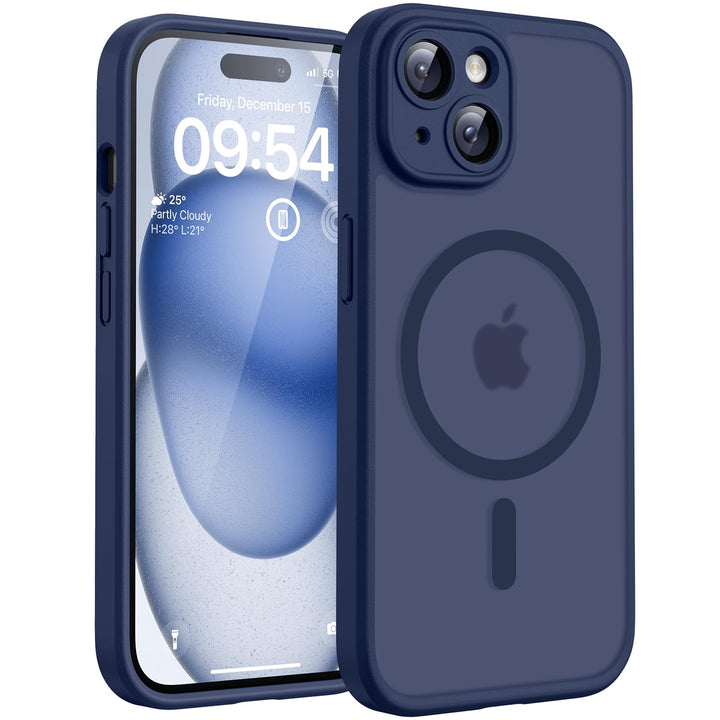 TOCOL 3 in 1 für iPhone 15 Hülle für Magsafe, Vollständiger Kameraschutz Stossfest Kratzfest Magneti