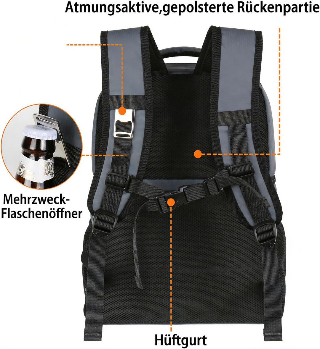 MATEIN Kühlrucksack 34L, 40 Dosen Kühlrucksack Gross, Kühltasche Rucksack | Kühl rucksack Thermo Dop