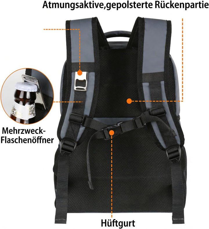 MATEIN Kühlrucksack 34L, 40 Dosen Kühlrucksack Gross, Kühltasche Rucksack | Kühl rucksack Thermo Dop